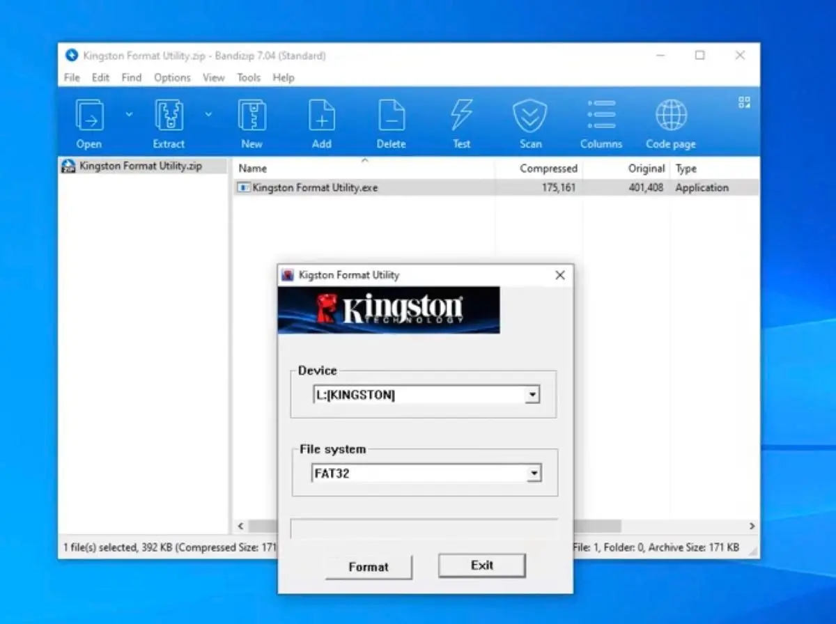 Kingston USB Format Tool..