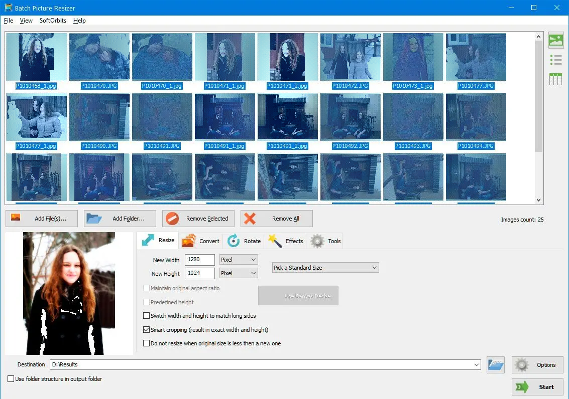 Batch Picture Resizer Screenshot.